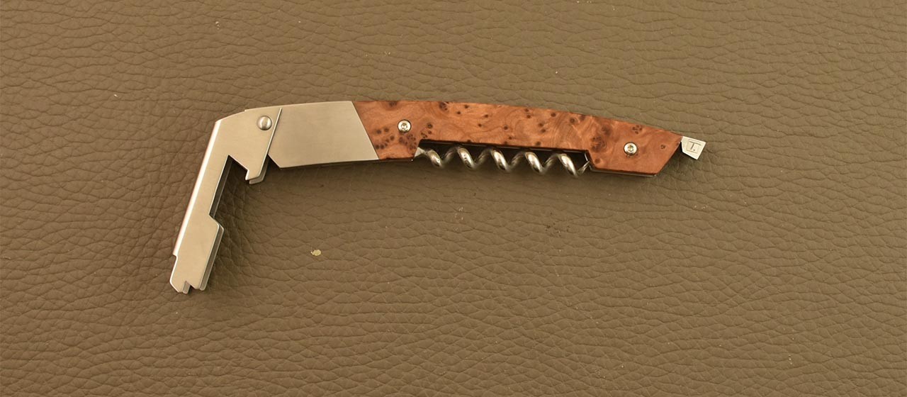 Corkscrew made in France Le Thiers Magnum Thuya burl
