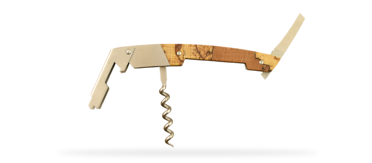 Stabilized beech sommelier knife made by Fontenille Pataud in Thiers - France
