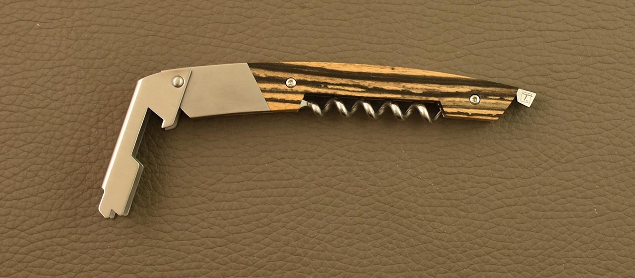 Couteau de sommelier en ébène royal fabriqué par Fontenille Pataud à Thiers - France