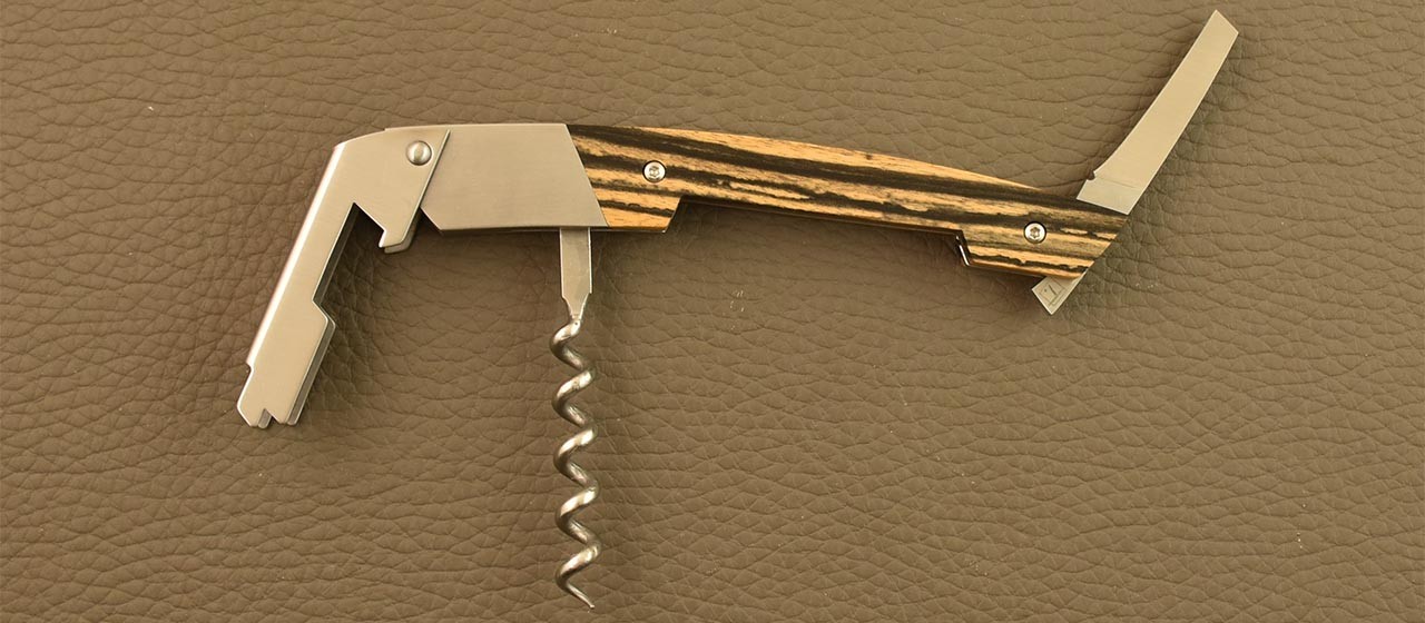 Royal ebony sommelier knife made by Fontenille Pataud in Thiers - France