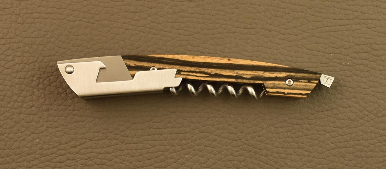 Royal ebony sommelier knife made by Fontenille Pataud in Thiers - France