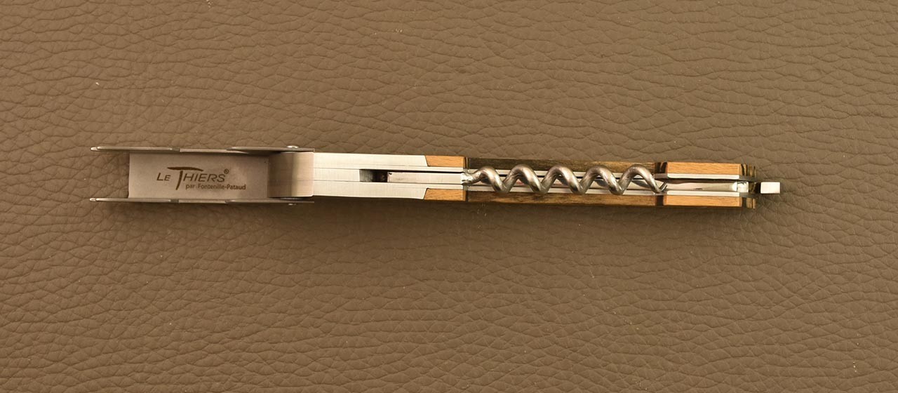 Royal ebony sommelier knife made by Fontenille Pataud in Thiers - France