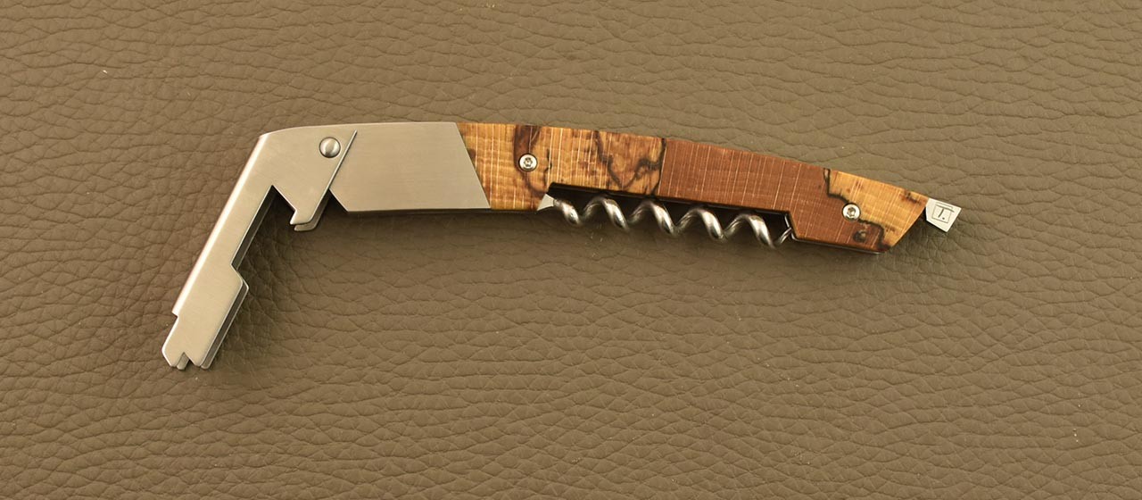 Stabilized beech sommelier knife made by Fontenille Pataud in Thiers - France