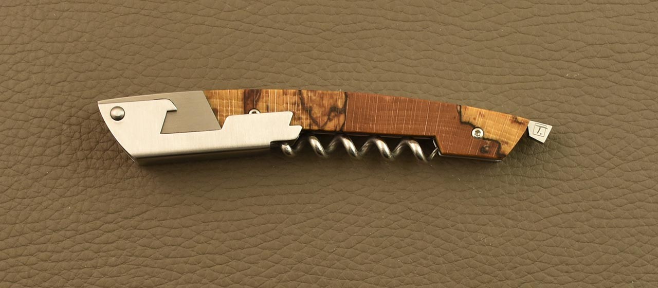 Stabilized beech sommelier knife made by Fontenille Pataud in Thiers - France