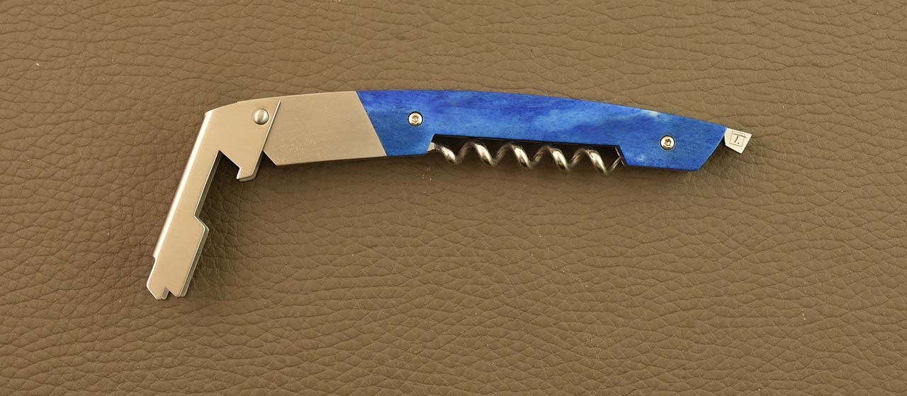 Couteau de sommelier en Os bleu fabriqué par Fontenille Pataud à Thiers - France