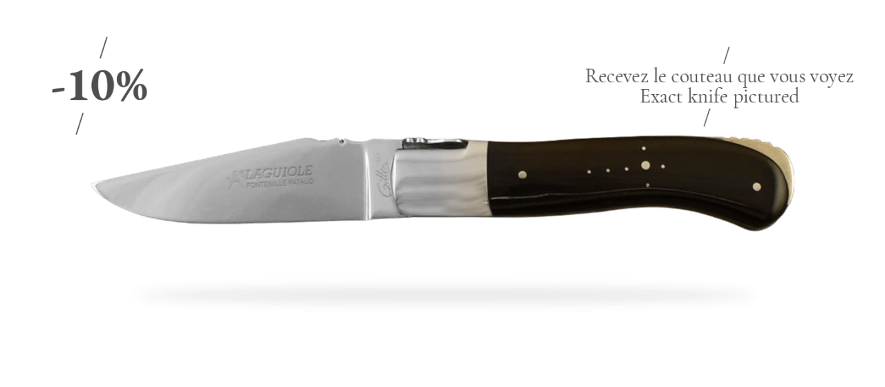 Laguiole Gentleman Classic Range Buffalo black horn tip