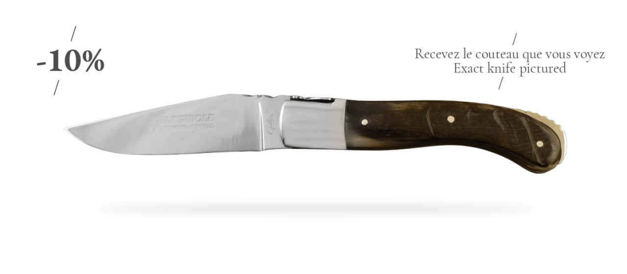 copy of Laguiole Sport Classic Range Dark Ram horn