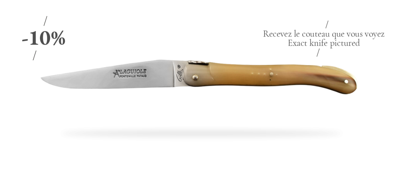 Laguiole Nature Classic Range Full Handle Horn tip