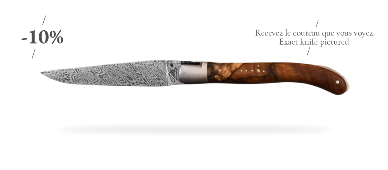 Laguiole XS Damascus Range Stabilized beech
