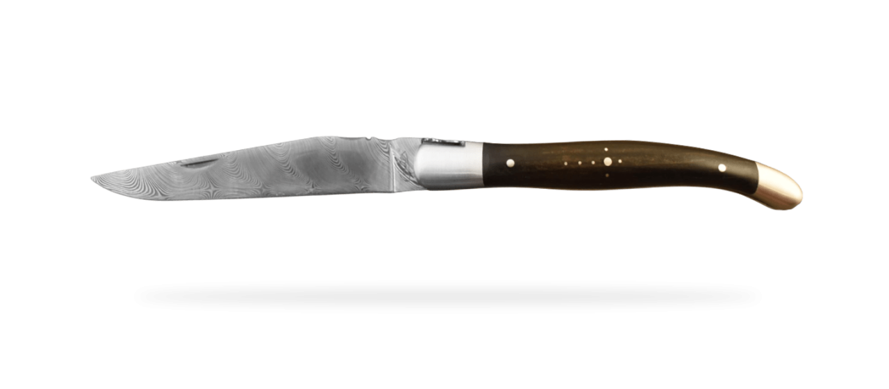 Laguiole Traditionnel 12 cm Damas Ebène