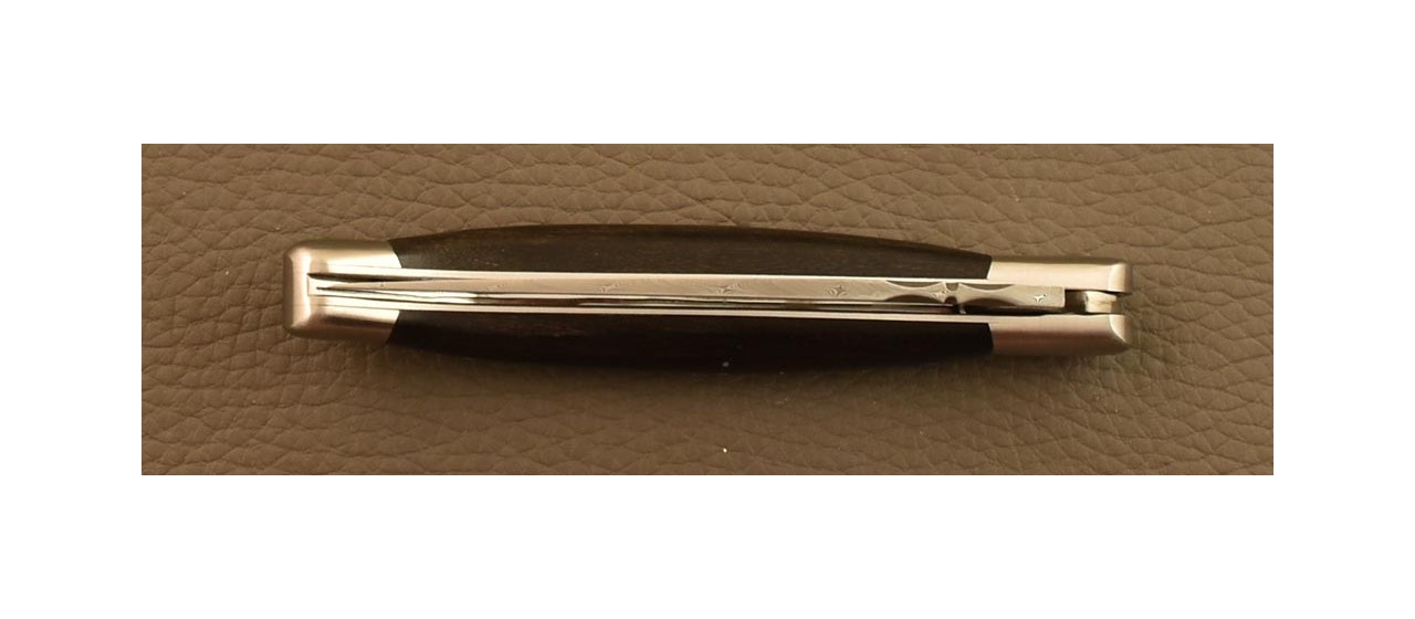 Laguiole knife Traditional 12 cm Damascus Range Real ebony