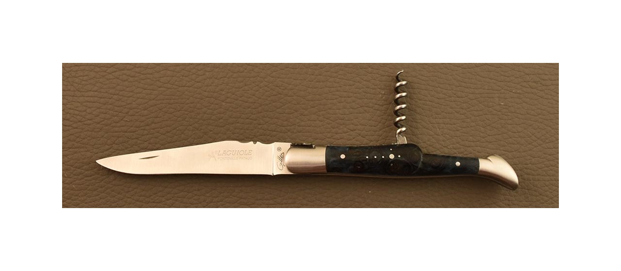 Laguiole knife Picnic Classic Range Blue poplar burl