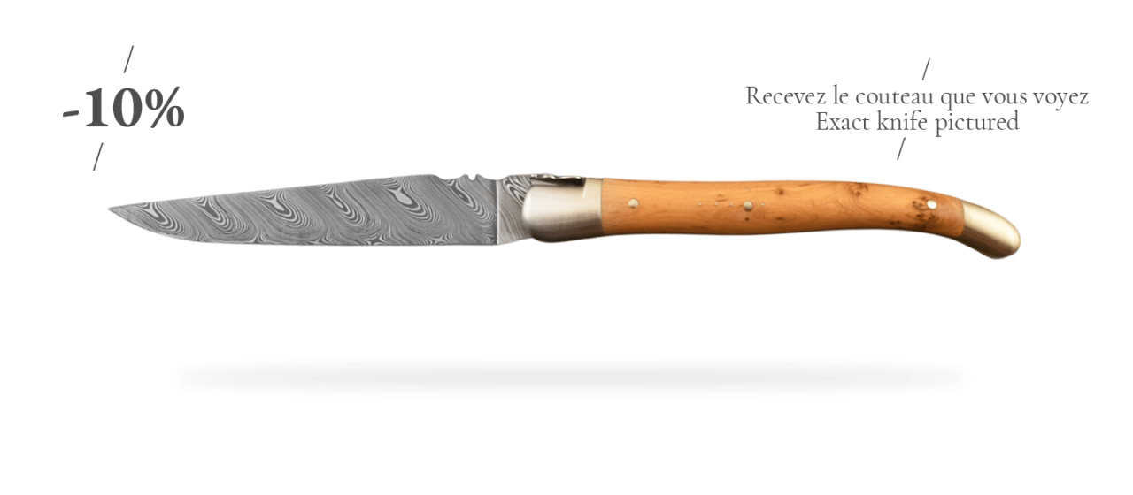Laguiole Traditionnel 13 cm Damas Genévrier
