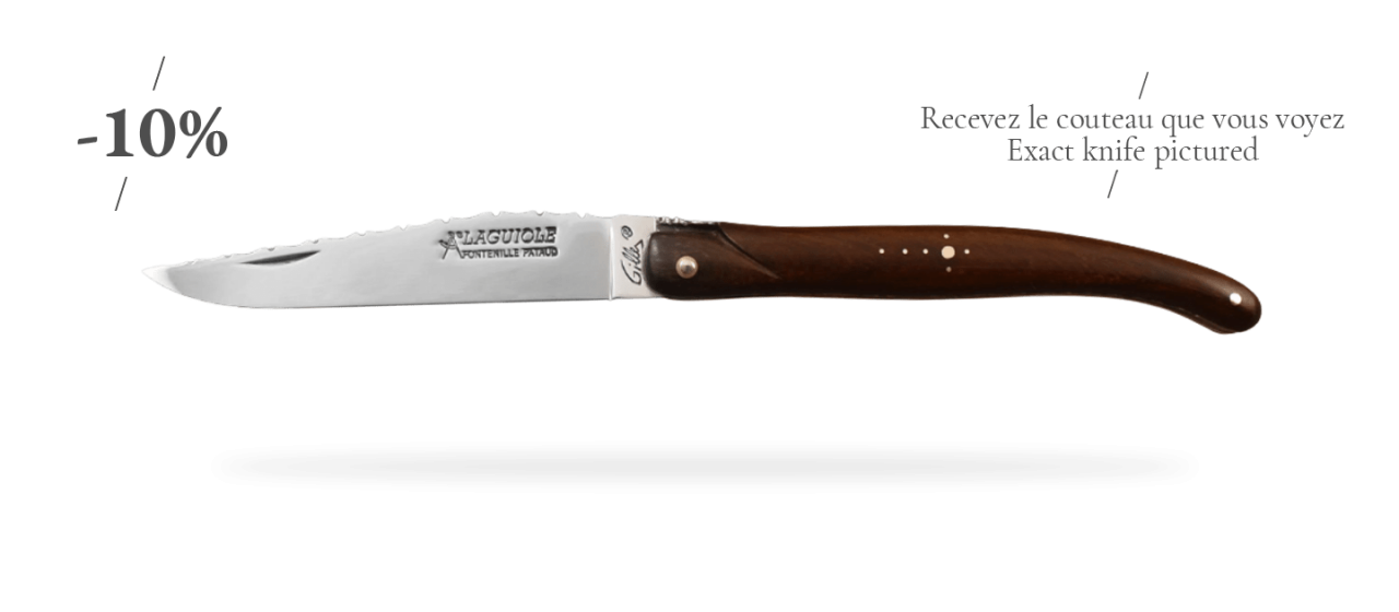 Laguiole Traditional 12 cm Guilloché Full Handle Range Arizona ironwood