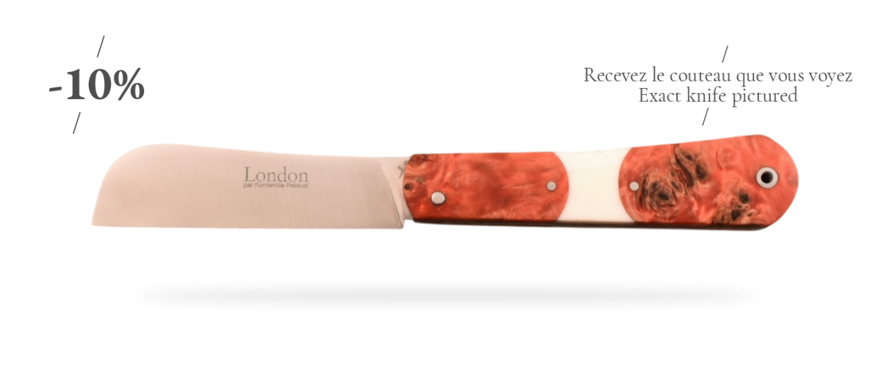 London 9 cm Loupe de peuplier rouge