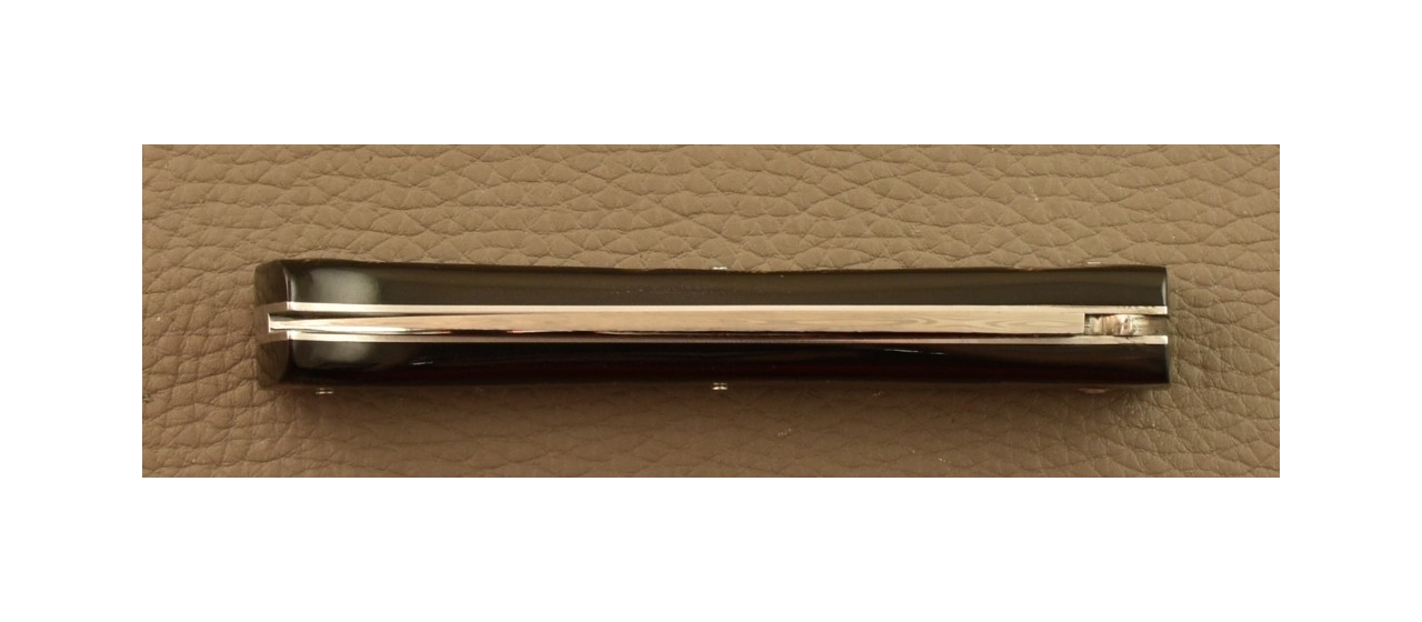 Couteau Lombard Damas Buffle Brut