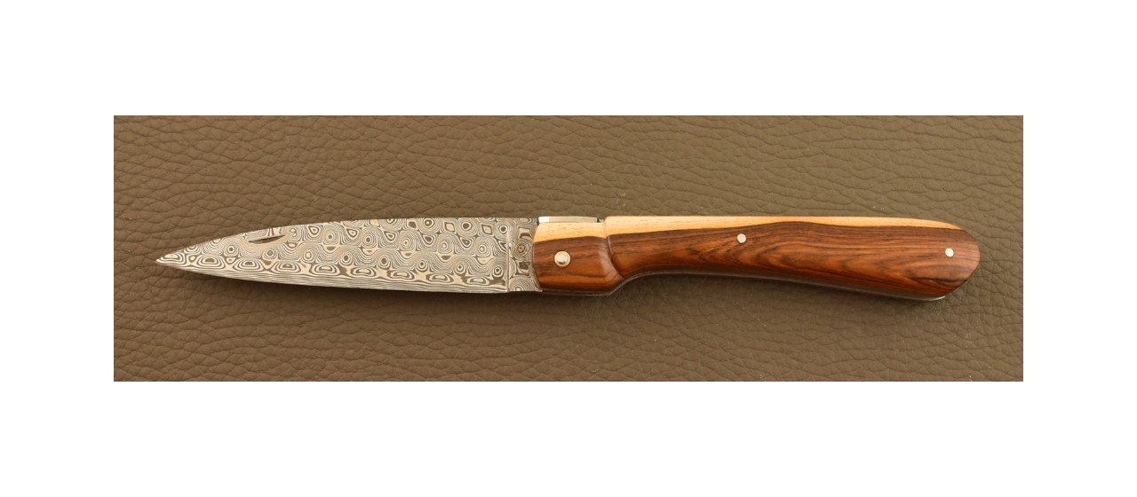 Corsican Vendetta Damascus Range Full handle Pistachio wood knife