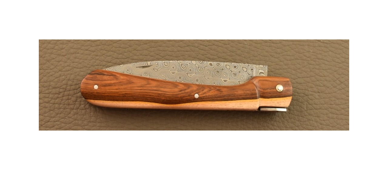 Corsican Vendetta Damascus Range Full handle Pistachio wood knife