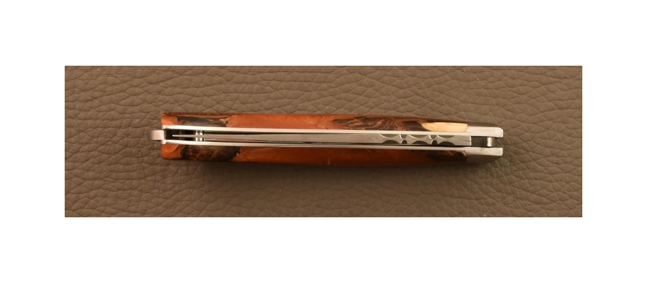 Couteau Le Saint-Bernard 11 cm Damas Hybride Genévrier
