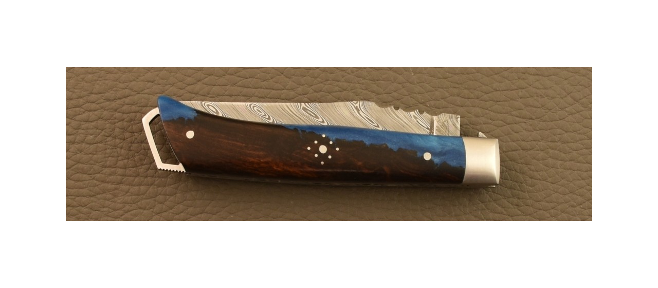 Couteau Le Saint-Bernard 11 cm Damas Hybride Bois de Fer