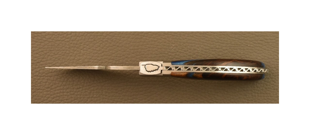 Couteau Le Rondinara Damas Hybride Bois de Fer