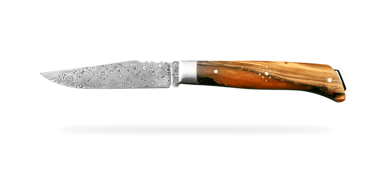 Le Saint-Bernard 11 cm Damascus Range Hybrid Juniper Burl