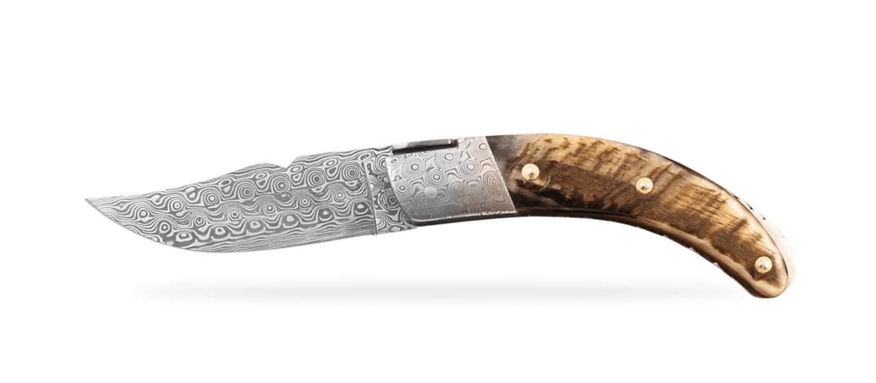 Corsican Rondinara Damascus Range Ram horn Delicate file work