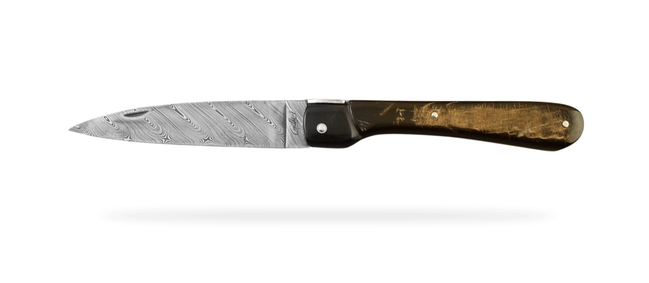 Corsican Vendetta Damascus Range Full handle Buffalo bark