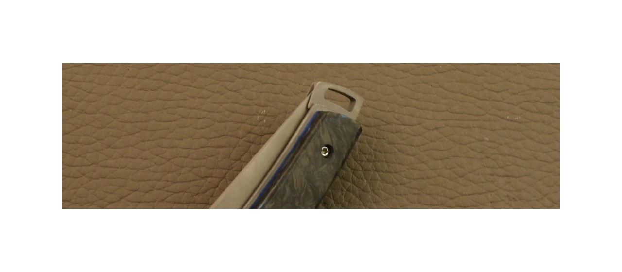 Le Thiers® Nature Fat Carbon Blue Dark Matter knife