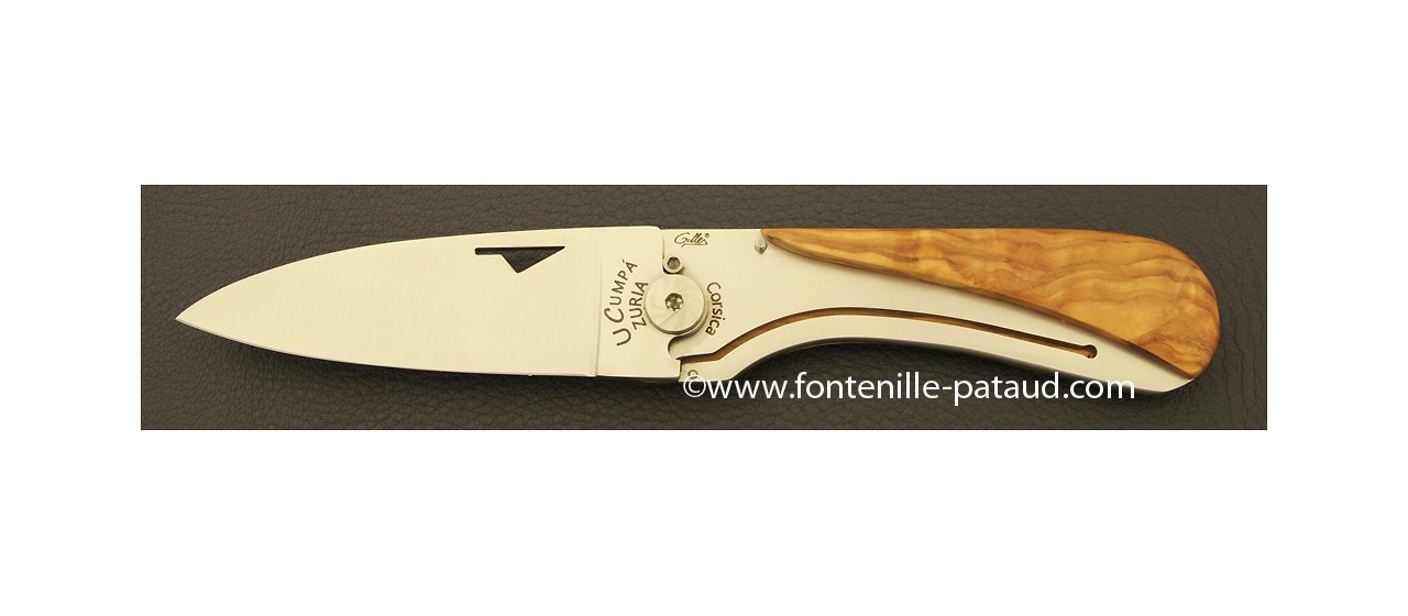 Corsican U Cumpa knife Classic range Olivewood