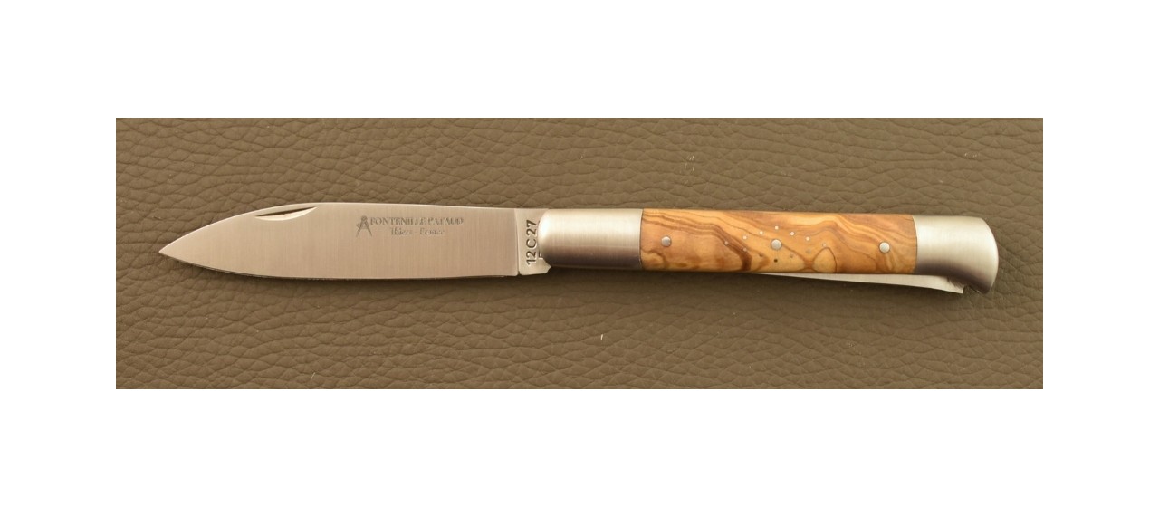 Issoire shepherd's knife & awl Olivewood