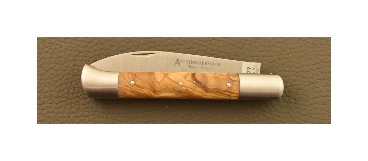 Issoire shepherd's knife & awl Olivewood