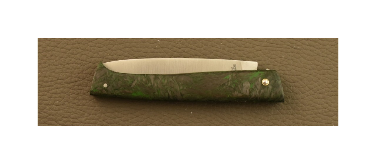 Couteau Lombard Fat Carbon Dark Matter vert ultra léger