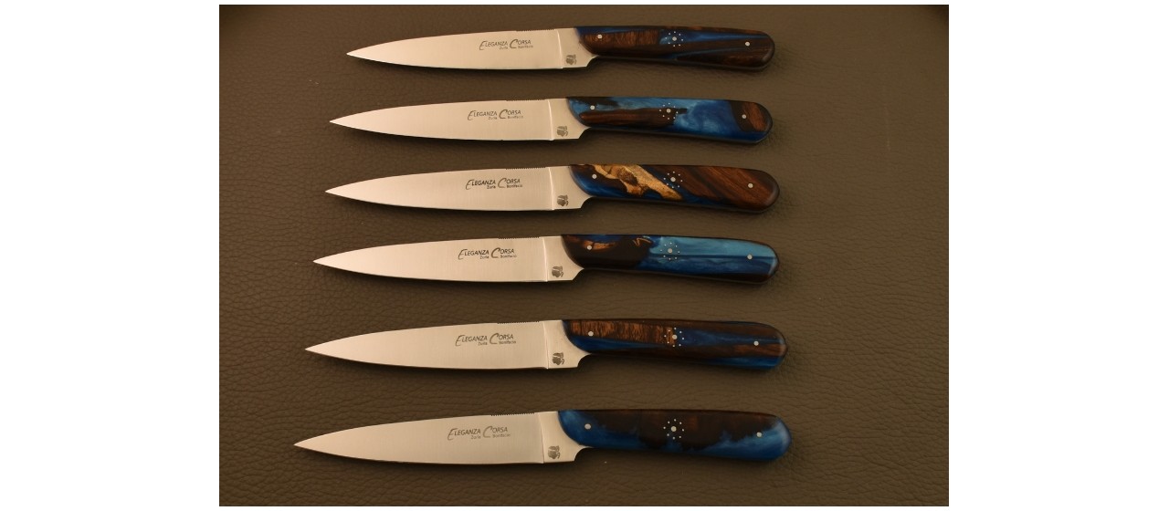 Boîte de 6 couteaux Eleganza Corsa Hybride Bois de Fer