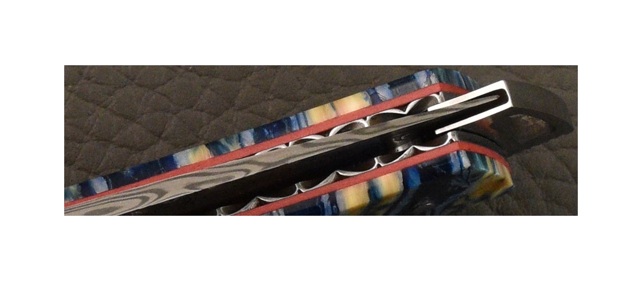 Le Thiers® Nature knife Damascus Molar tooth of Mammoth