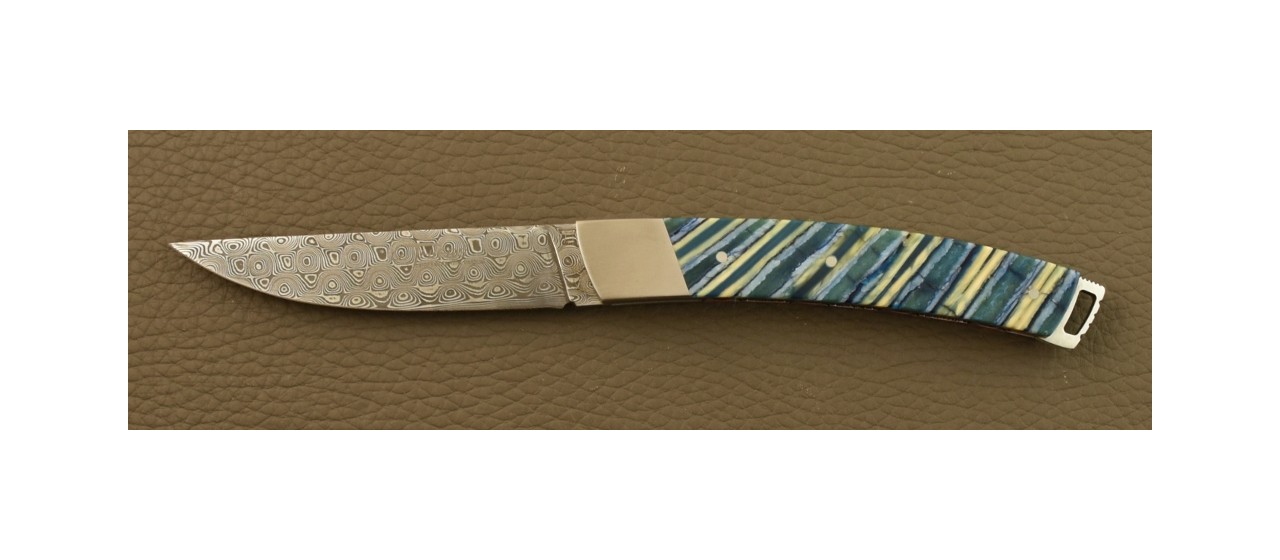 Couteau Le Thiers® Nature Damas Molaire de mammouth