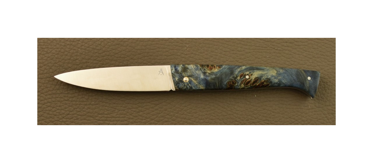 Lombard Stabilized Blue poplar burl knife