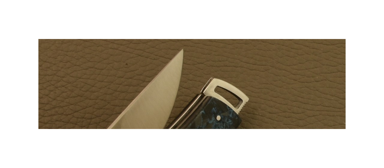 Le Thiers® Gentleman Blue Carbon Glitter knife