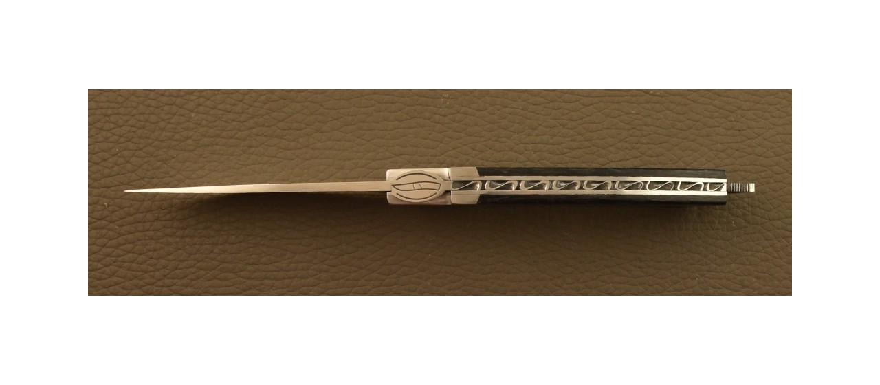 Le Thiers® Gentleman Blue Carbon Glitter knife