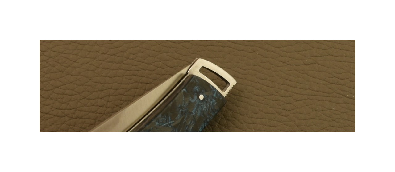 Couteau Le Thiers® Gentleman Carbone Paillette Bleu