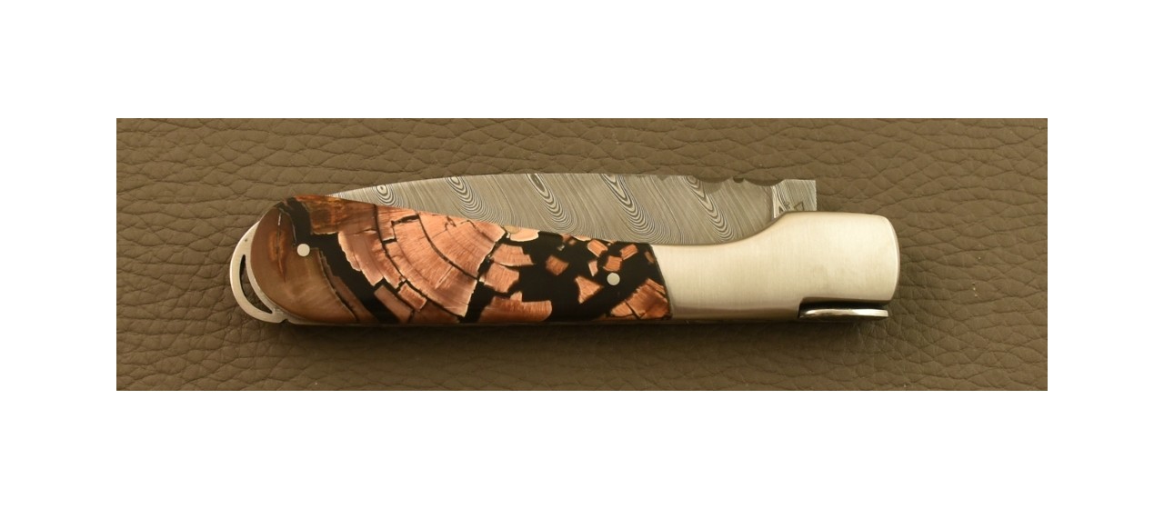 Couteau Sperone Corse Guilloché Damas Tranche de Mammouth