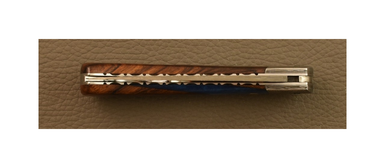 Couteau L'Antò Corse Guilloché Damas Hybride Bois de Fer