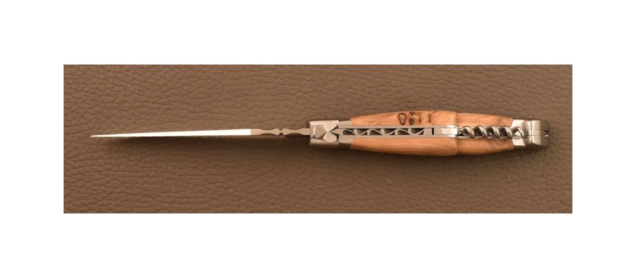 Couteau Laguiole Traditionnel 12 cm Tire-Bouchon & Poinçon Genévrier