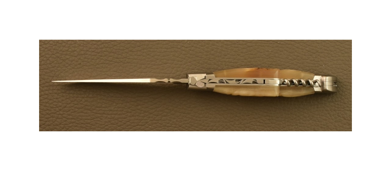 Couteau Laguiole Traditionnel 12 cm Tire-Bouchon & Poinçon Bélier
