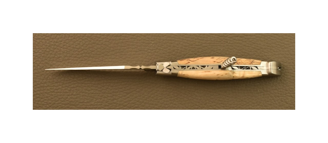 Couteau Laguiole Traditionnel 12 cm Tire-Bouchon & Poinçon Bouleau