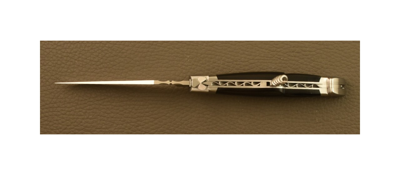 Laguiole Traditional 12 cm Corkscrew & Awl Buffalo horn knife