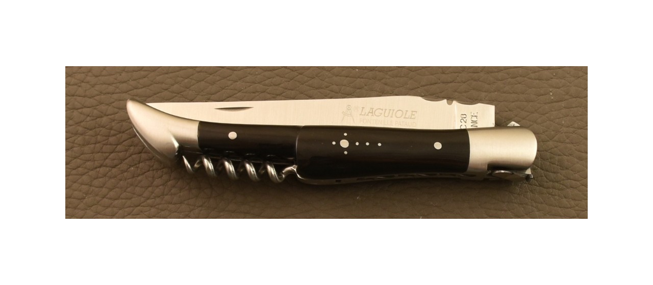 Laguiole Traditional 12 cm Corkscrew & Awl Buffalo horn knife