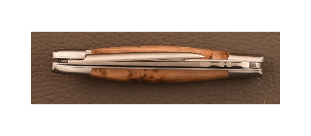 Laguiole Traditional 12 cm Corkscrew & Awl Juniper burl knife