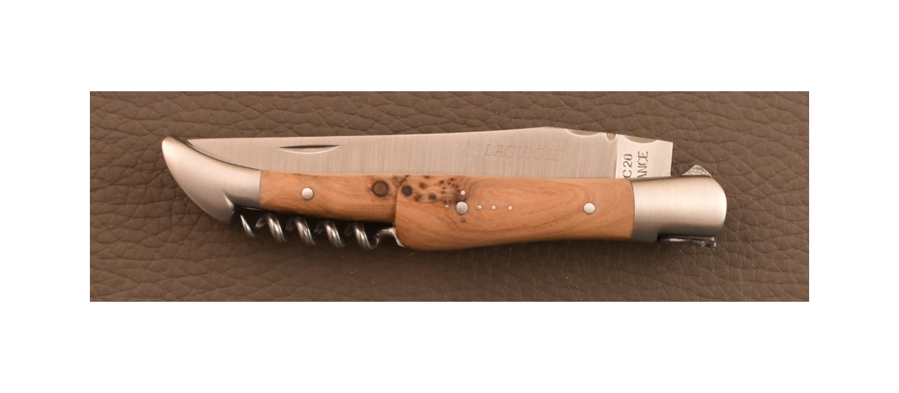 Couteau Laguiole Traditionnel 12 cm Tire-Bouchon & Poinçon Genévrier
