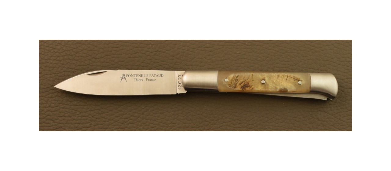 Issoire shepherd's knife & awl Ram horn